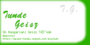 tunde geisz business card